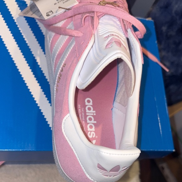 adidas Gazelle Soft Pink and White Sneakers - Picture 4 of 5